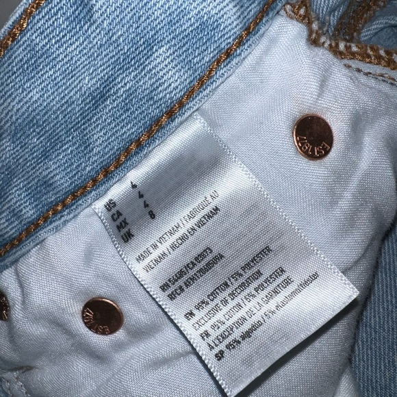 American Eagle Distressed Denim Jean Skirt D23 - Picture 4 of 4